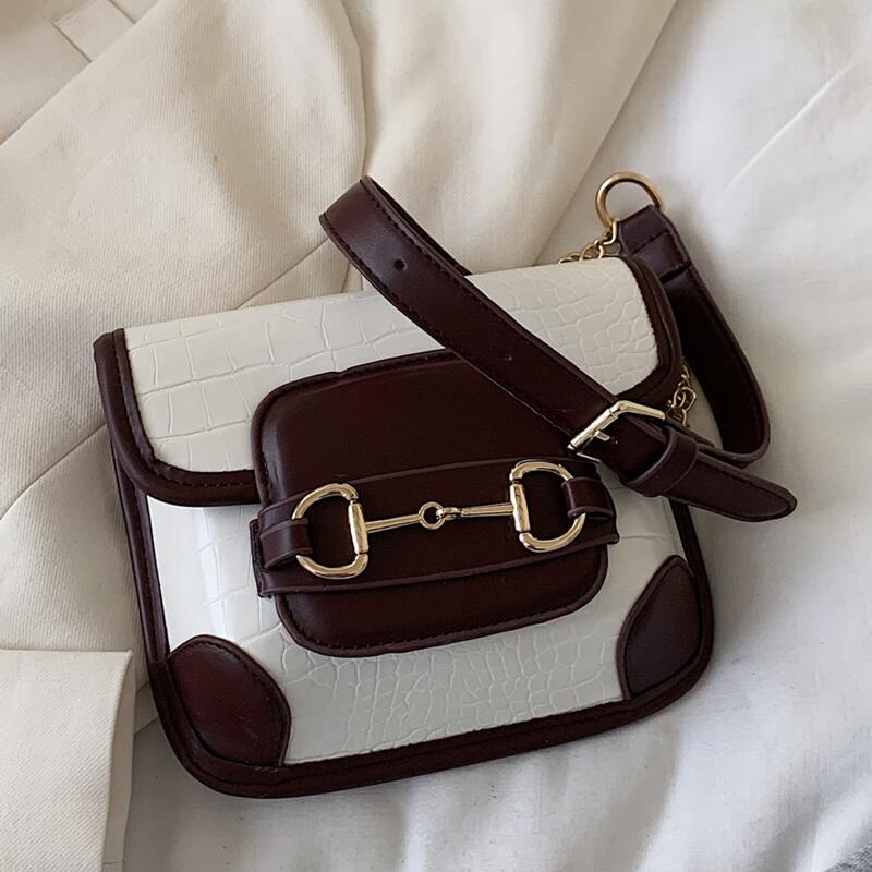 

Croc Embossed Colorblock Bag, Multicolor