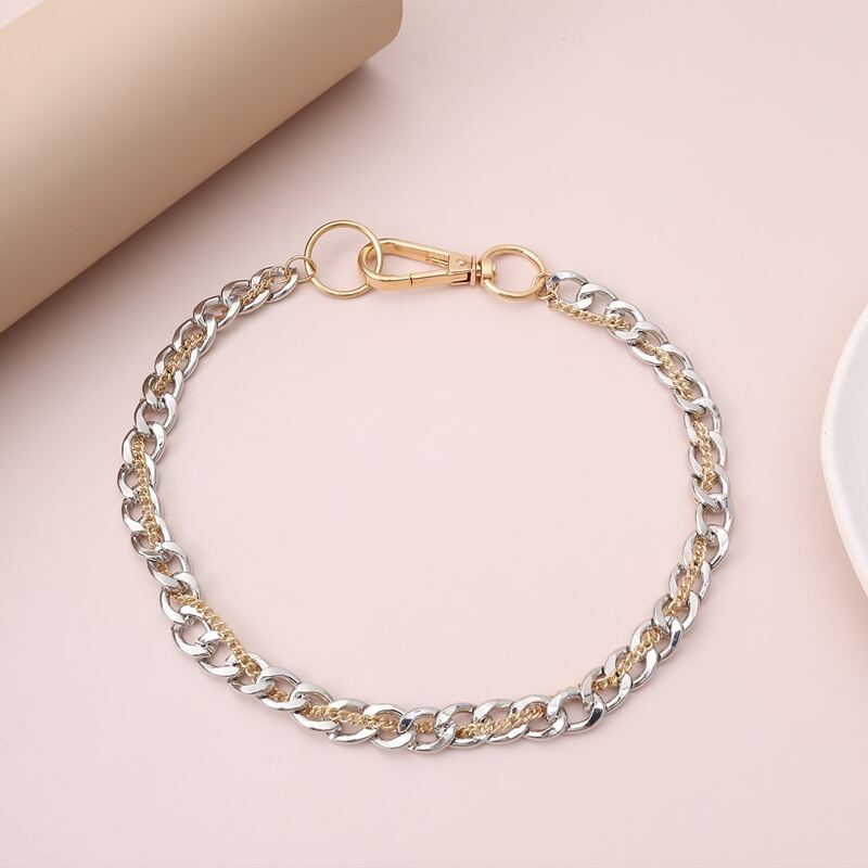 

Guys Chain Design Choker, Silver