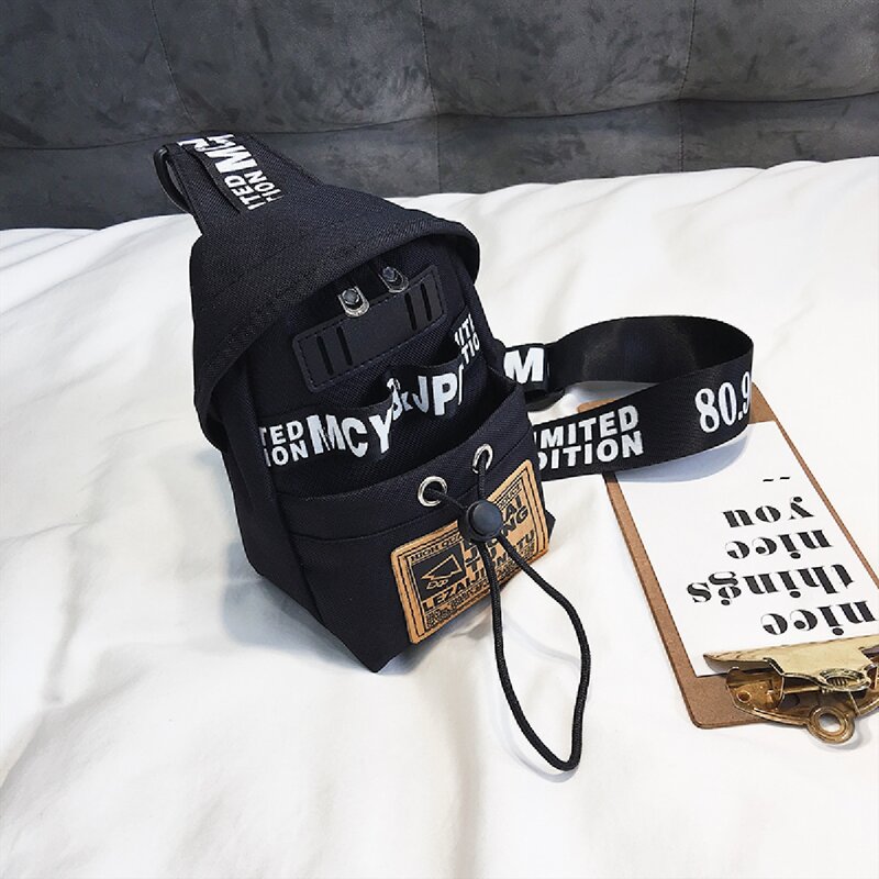 

Letter Graphic Crossbody Bag, Black