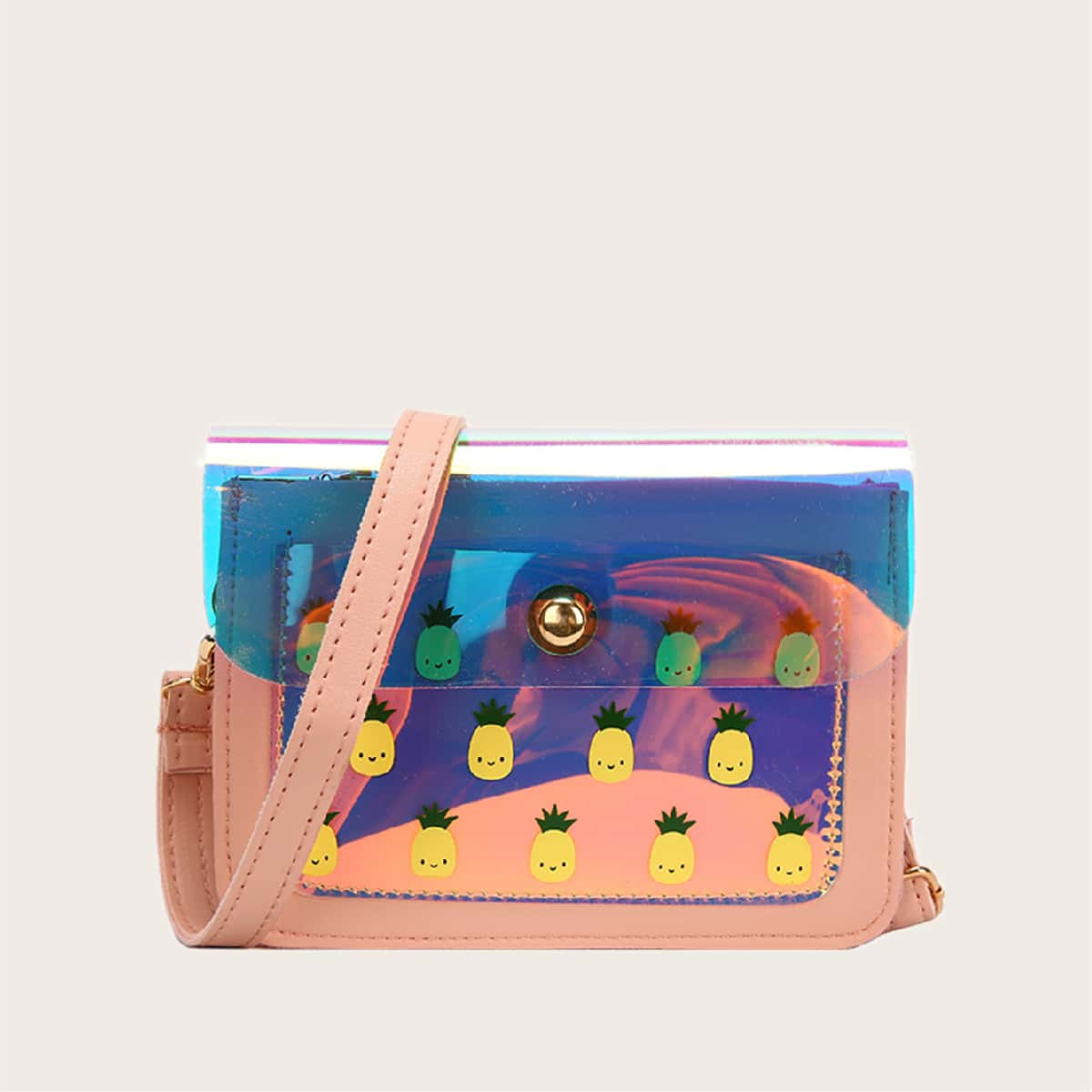

Pineapple Holographic Bag, Multicolor