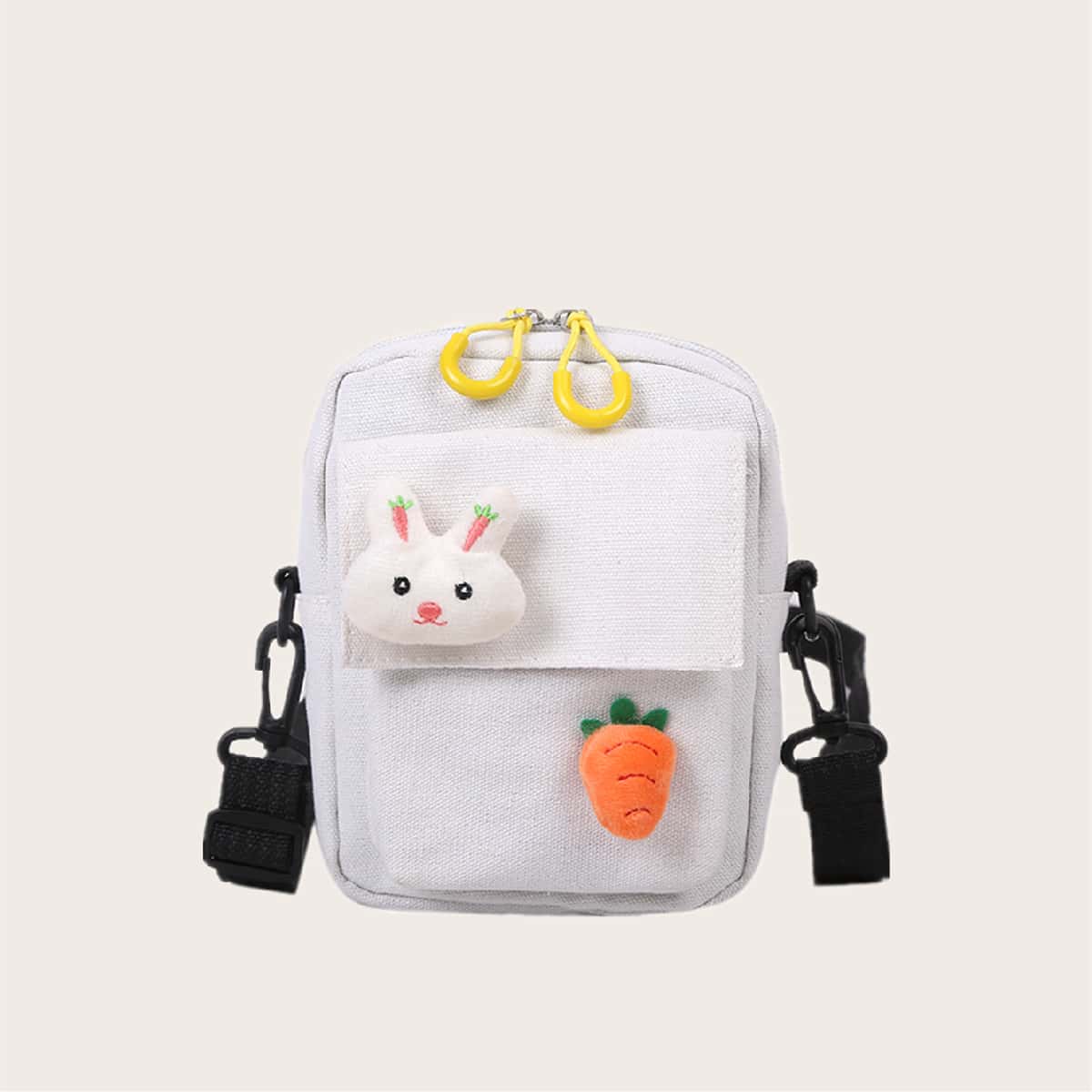 

Cartoon Crossbody Bag, White