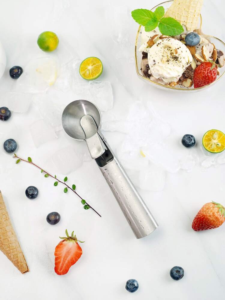Stainless Steel Ice Cream Scoop - Silver - View 2