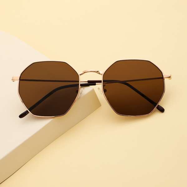 

Metal Frame Sunglasses, Brown