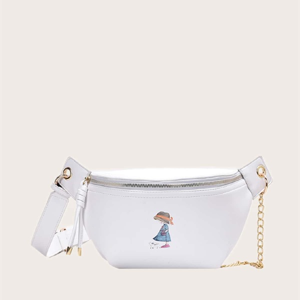 

Figure Graphic Fanny Pack, White