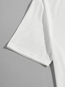 GENTILAND Men Figure and Mountain Print Tee - White - View 3