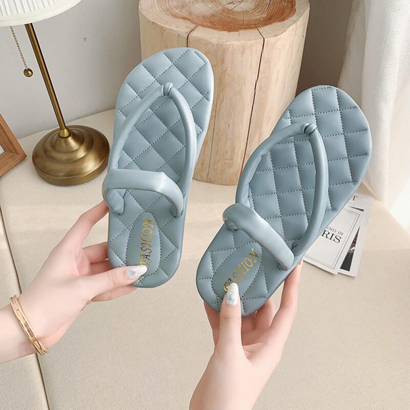

Quilted Flip Flops, Blue