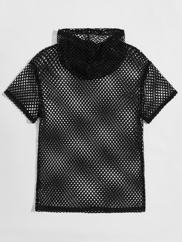 Manfinity Fever City Men Mesh Hooded Top SHEIN USA