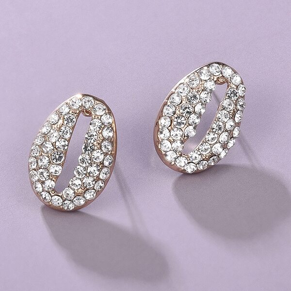

Rhinestone Shell Stud Earrings, Gold