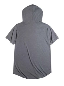 Manfinity Homme Men Solid Drawstring Hooded Tee