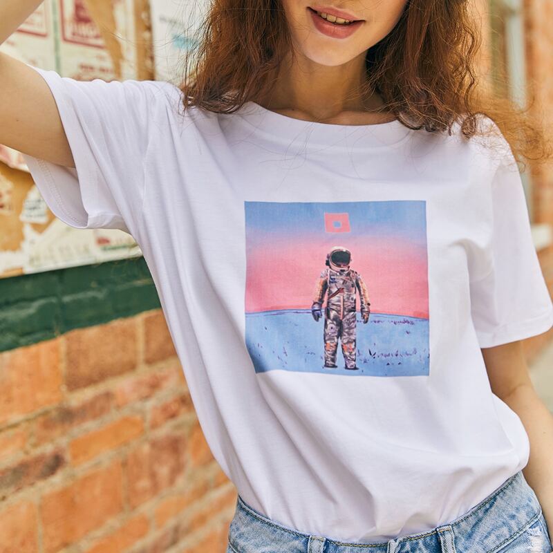 

Astronaut Print Tee, White