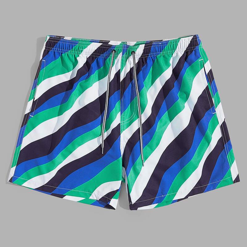 

Guys Stripe Drawstring Waist Shorts, Multicolor