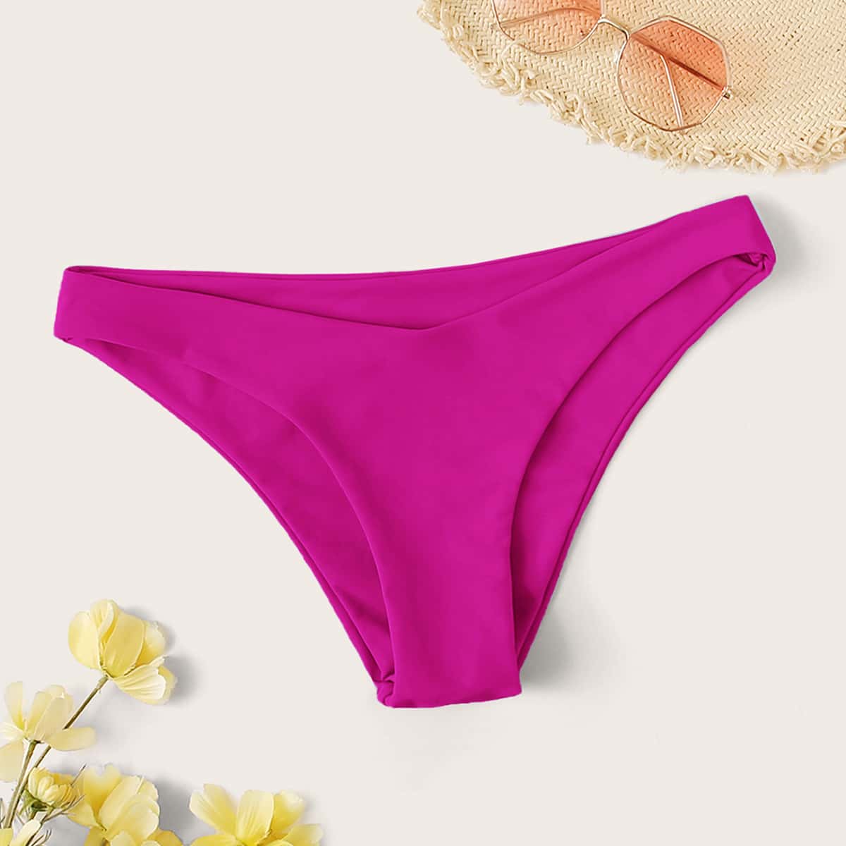 

Solid Cheeky Bikini Panty, Hot pink bright