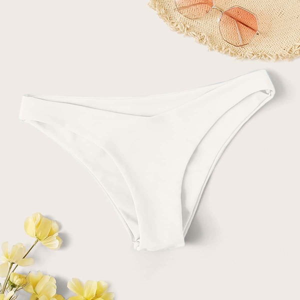 

Solid Cheeky Bikini Panty, White