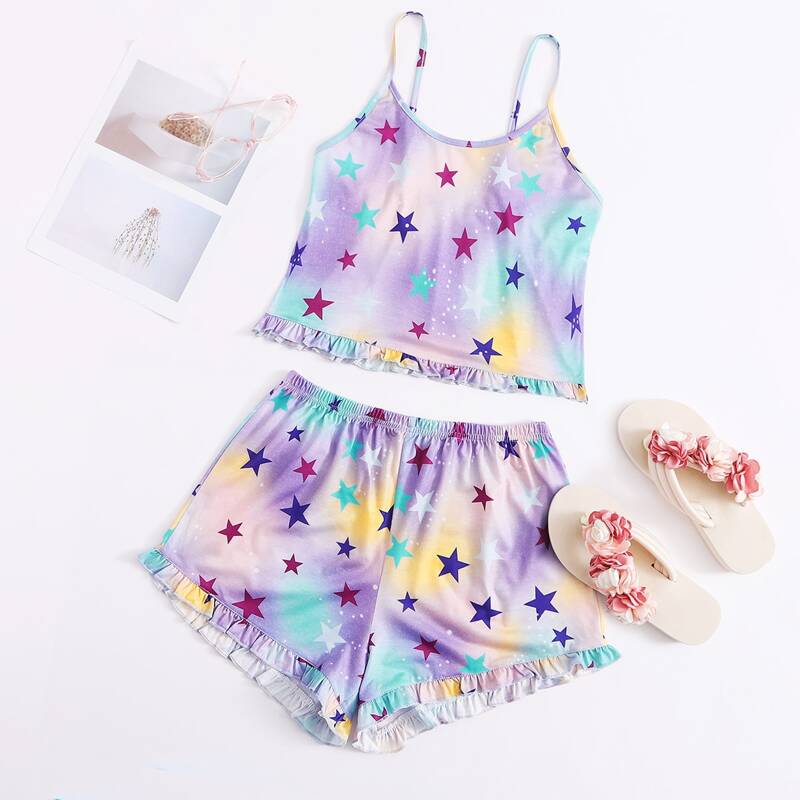 

Galaxy Tie Dye Cami Pajama Set, Multicolor