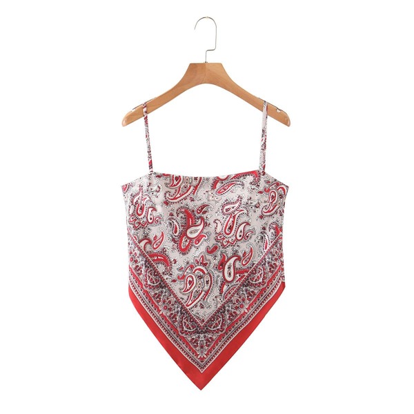 

Paisley Print Bandana Cami Top, Multicolor