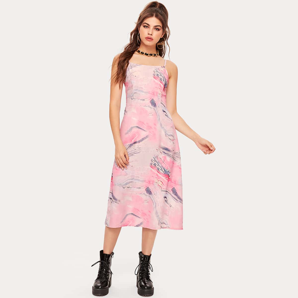 

Allover Print Cami Dress, Multicolor
