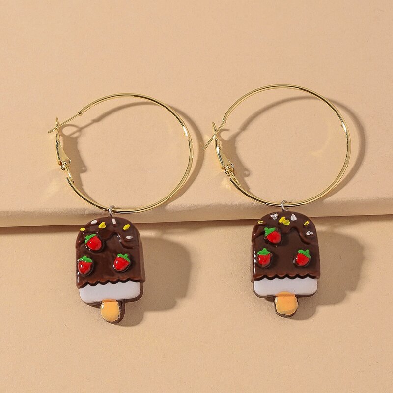 

Ice Cream Drop Earrings, Gold