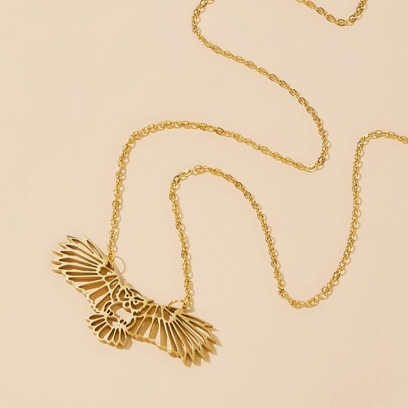 

Eagle Chain Choker Necklace, Gold