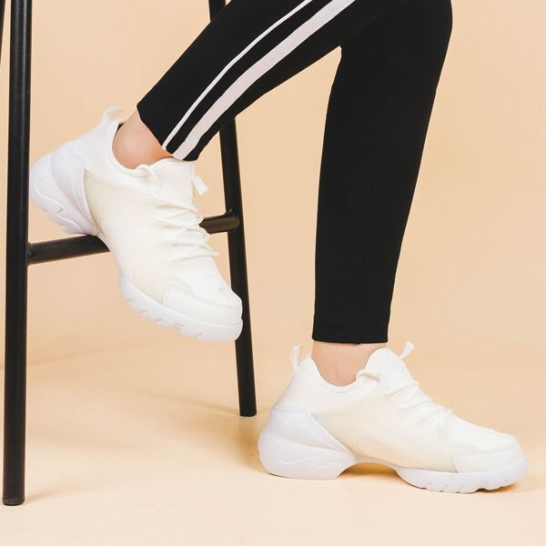 

Кроссовки на платформе и шнурках, Белый