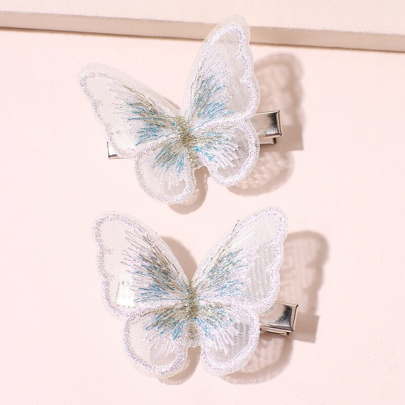 

2pcs Butterfly Decor Hair Clip, Multicolor