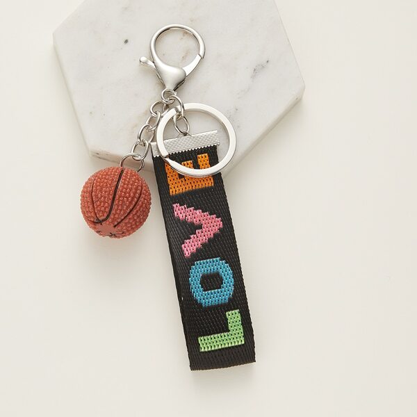 

Basketball Charm Keychain, Multicolor