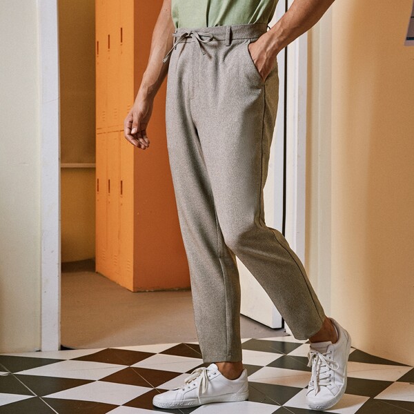 

Мужские прямые брюки на кулиске, Хаки