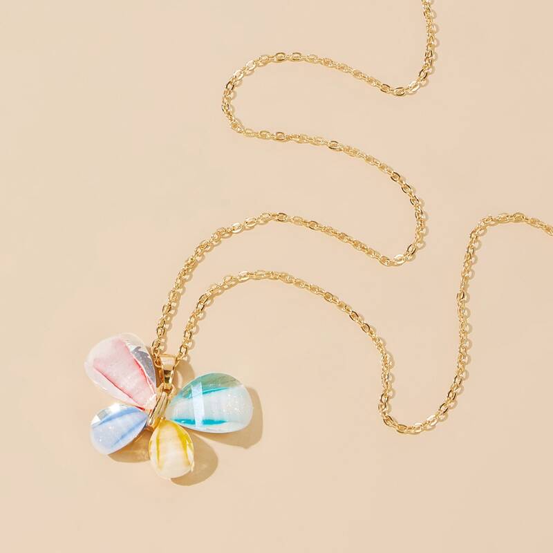 

Crystal Butterfly Choker Necklace, Multicolor