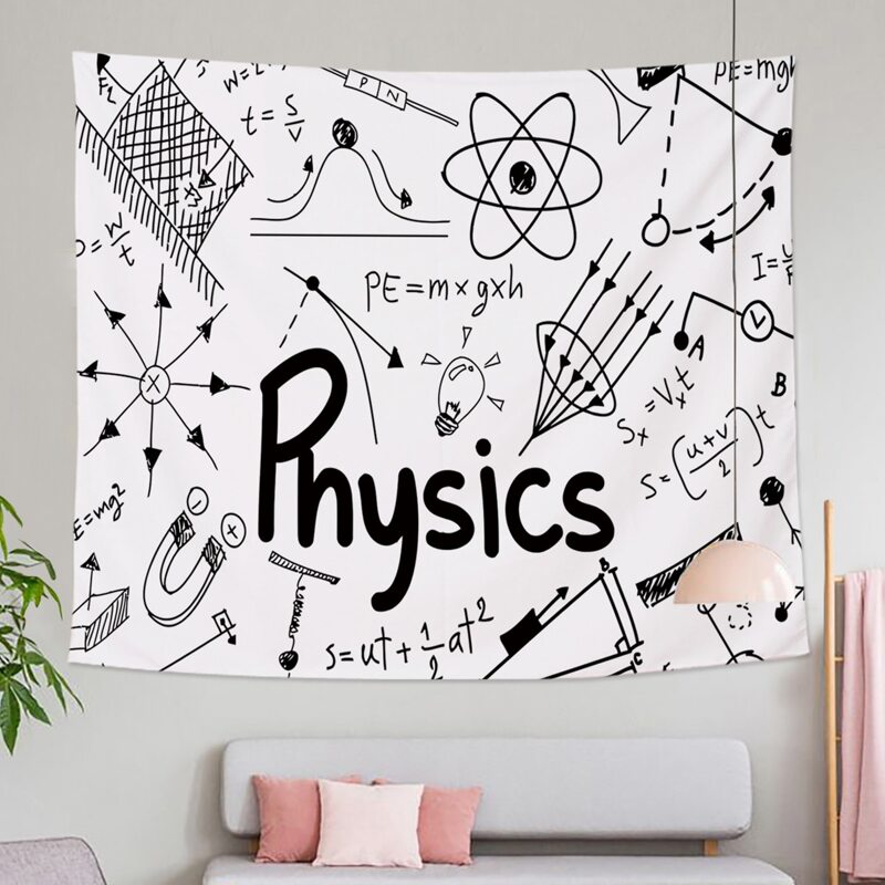 

Physical Formula Print Tapestry, Black and white
