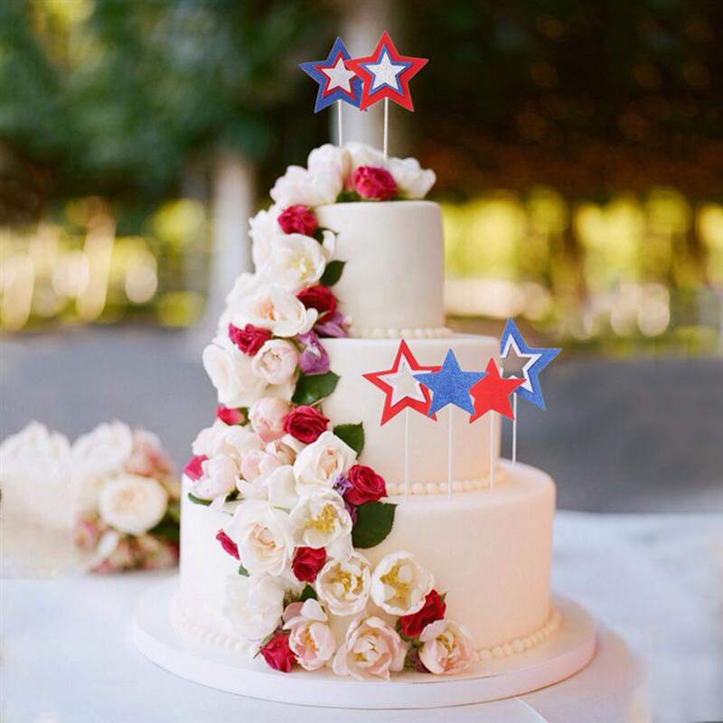 

6pcs Star Decorative Cake Topper, Multicolor