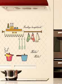 Kitchen Oil-proof Wall Sticker - Multicolor - View 3