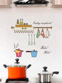 Kitchen Oil-proof Wall Sticker - Multicolor - View 4