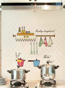 Kitchen Oil-proof Wall Sticker - Multicolor - View 5