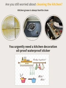 Kitchen Oil-proof Wall Sticker - Multicolor - View 7
