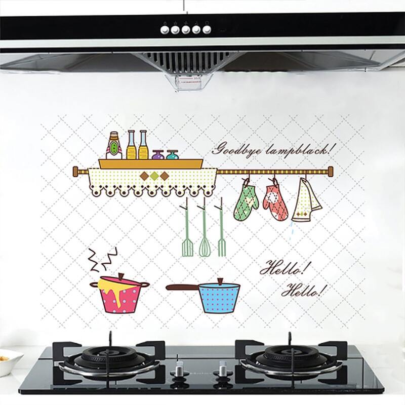 

Kitchen Oil-proof Wall Sticker, Multicolor