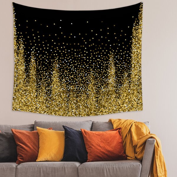 

Glitter Triangle Pattern Tapestry, Multicolor
