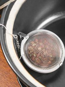 1pc Stainless Steel Seasoning Filter Ball - Silver - View 4