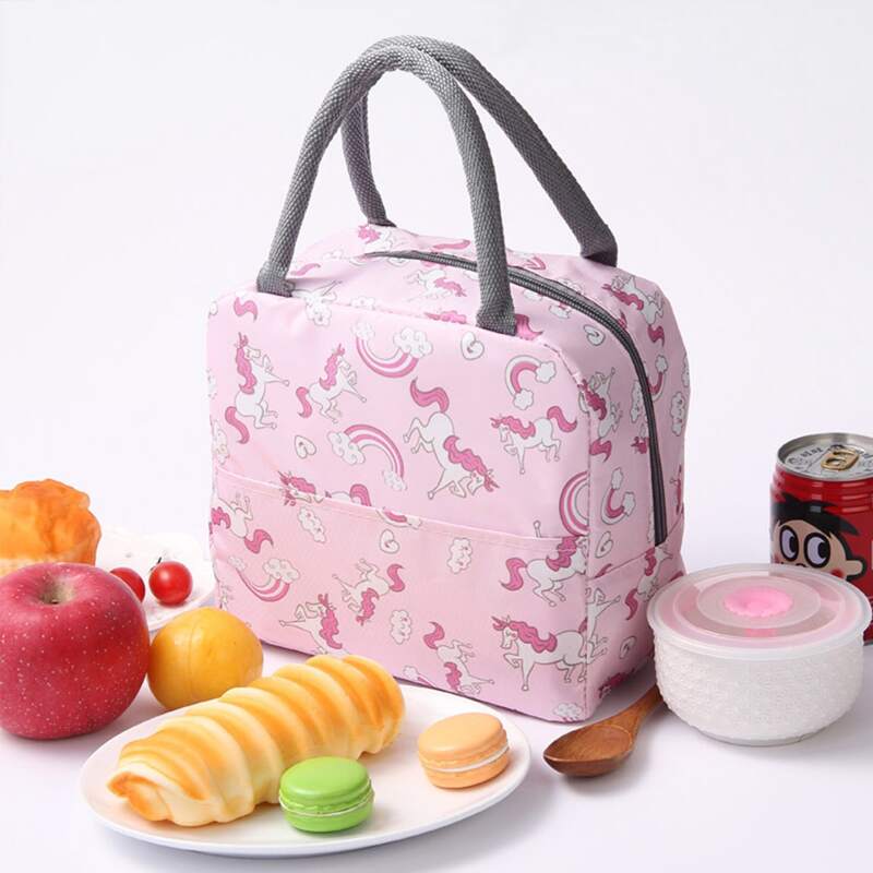 

Unicorn Print Lunch Bag, Pink