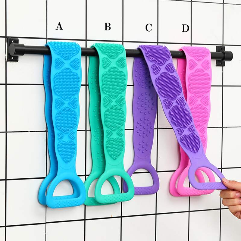 

1pc Silicone Bath Rubbing Strap, Multicolor