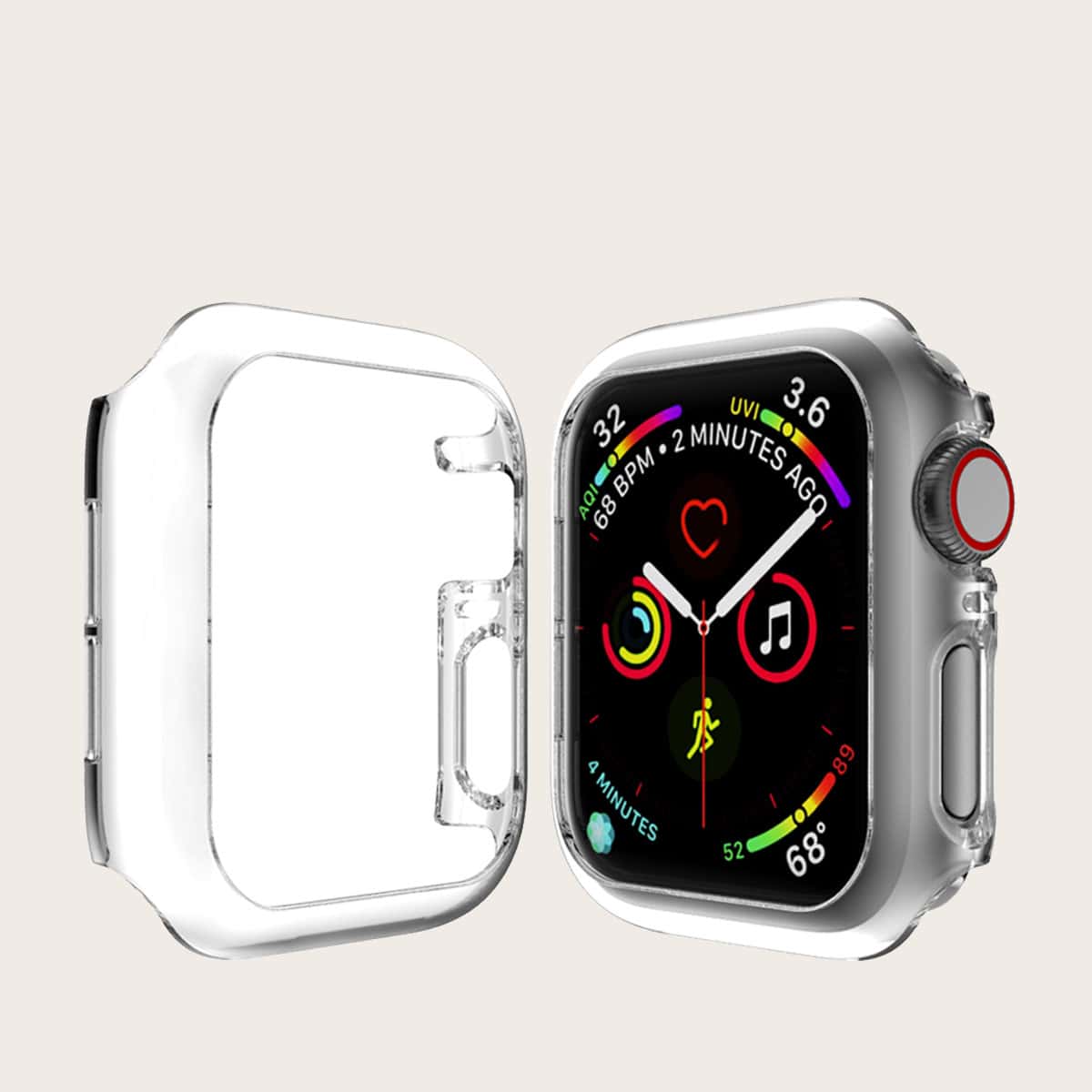 

1pc Full Coverage iWatch Case, Clear