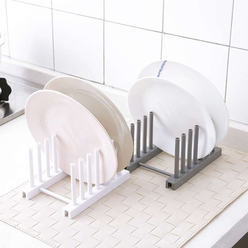 

1pc Plate Drain Rack, Multicolor