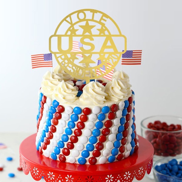 

Independence Day Decorative Cake Topper, Gold