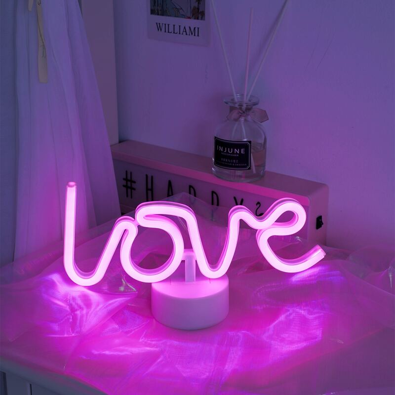 

Letter Design Night Light, Pink