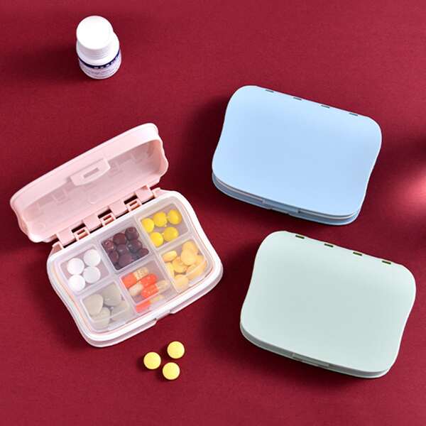 

1pc 6 Grid Pill Storage Box, Multicolor