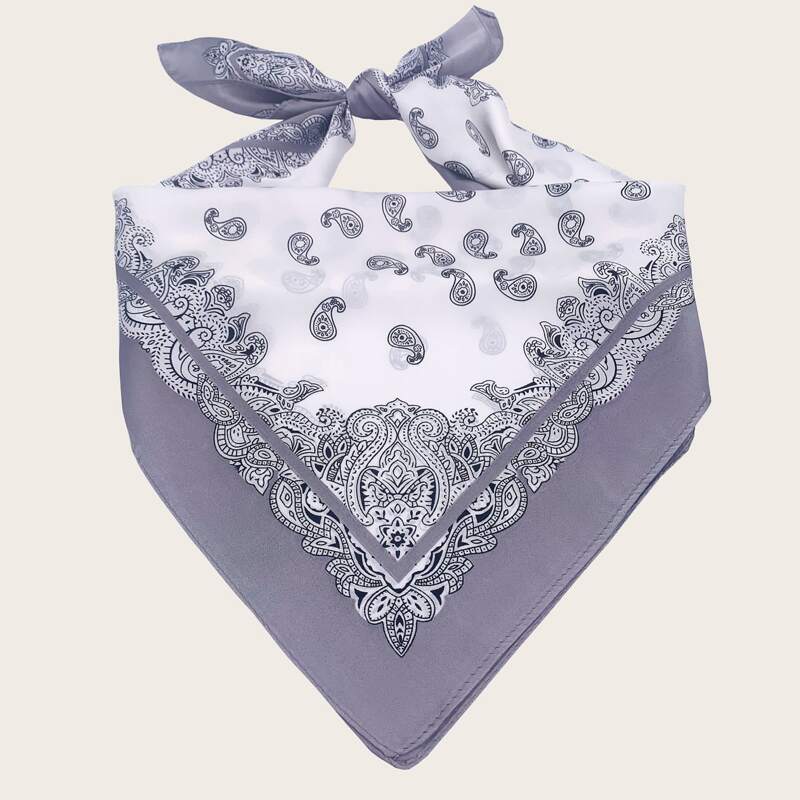

Guys Paisley Pattern Bandana, Grey