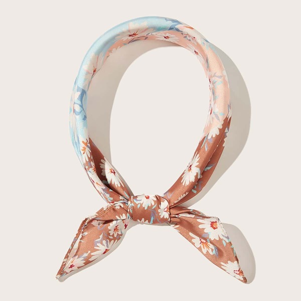 

Floral Pattern Color Block Bandana, Multicolor