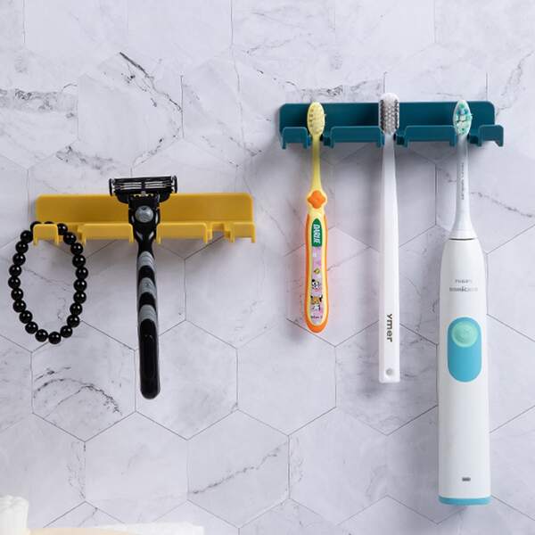 

1pc Wall Mounted Toothbrush Holder, Multicolor