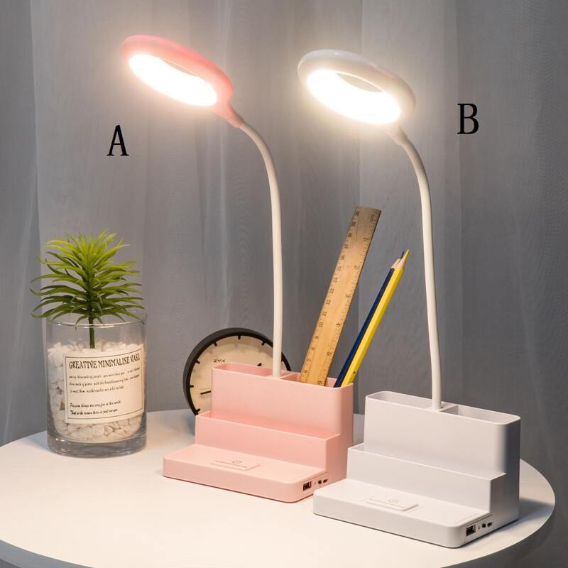 

1pc Adjustable Table Lamp, White