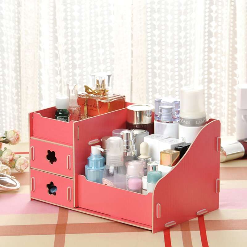

1pc DIY Cosmetic Storage Box, Hot pink