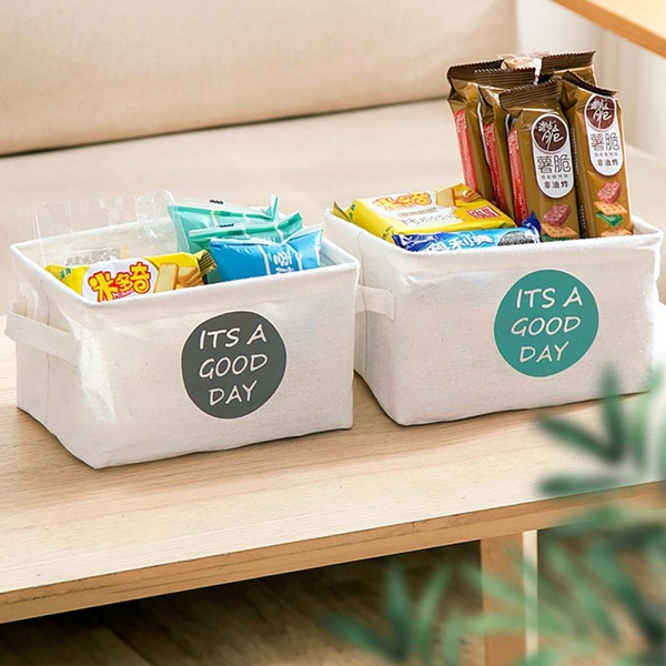 

1pc Slogan Graphic Storage Basket, Multicolor
