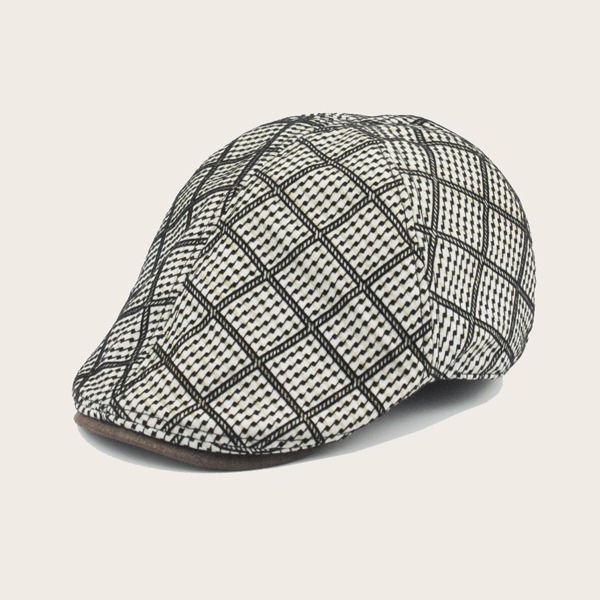 

Men Plaid Pattern Newsboy Hat, Multicolor